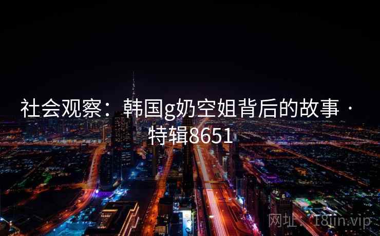 社会观察：韩国g奶空姐背后的故事 · 特辑8651